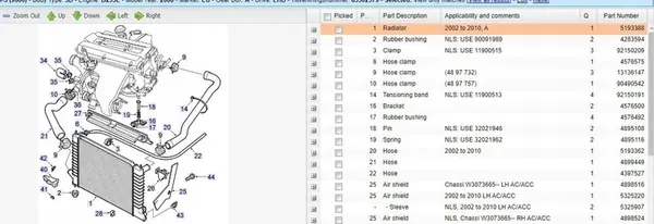 Radiador de agua Saab 9-5 Estate 2.3L image 7