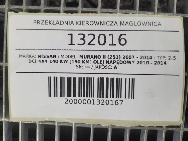 Lenkgetriebe OEM AUST132016 für Nissan Murano II image 7