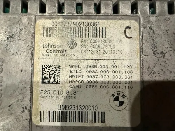 Écran Navigation BMW X3 F25 N55 8,8" OEM 65509231320 image 3