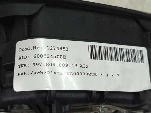 Airbag condutor OEM 99780308913 para Porsche Boxster Cayman image 5