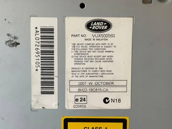 Radio Land Rover OEM 8H22-18C815-CA pour Discovery 3 image 7