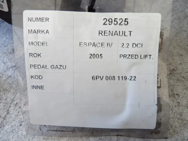 Gaspedaal Potentiometer Renault Grand Espace IV image 4