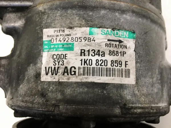 Compressor A/C VW usado OEM 1K0820859F - Skoda OE image 5