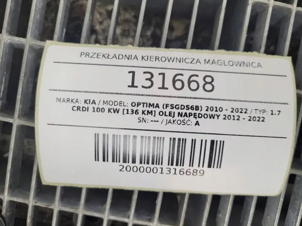 Stuurhuis OEM 565002T100 Kia Optima III image 7