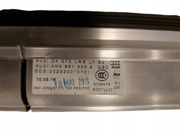 Audi A8 4H D4 Linke Hintertür-Rolle OEM 4H4861333A image 4
