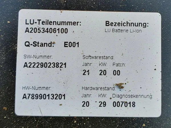 Begagnat Mercedes-Benz HV-hybridbatteri OEM A2229023821 image 3