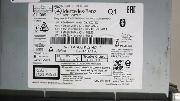 OEM A2469008819 Navigointiyksikkö Mercedes A-luokka W176 image 4