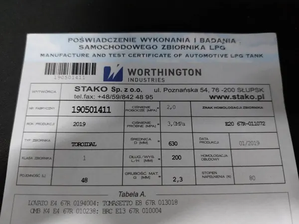 Botella de gas LPG Stako 48L 2029R - Usada image 3