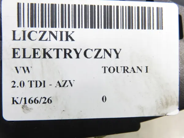 Cuentakilómetros VDO OEM 1T0920870G para VW Touran I 2.0 TDI image 9