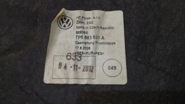 VW Touareg 7P Motorkapisolatie 7P6863831A image 5