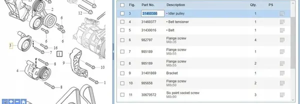 Polia de correia de distribuição VOLVO S60 III 2.0L 228kW OEM 31460386 image 5