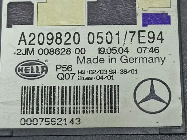 Mercedes CLK W209 sisätilavalaisin OEM A2098200501 image 4