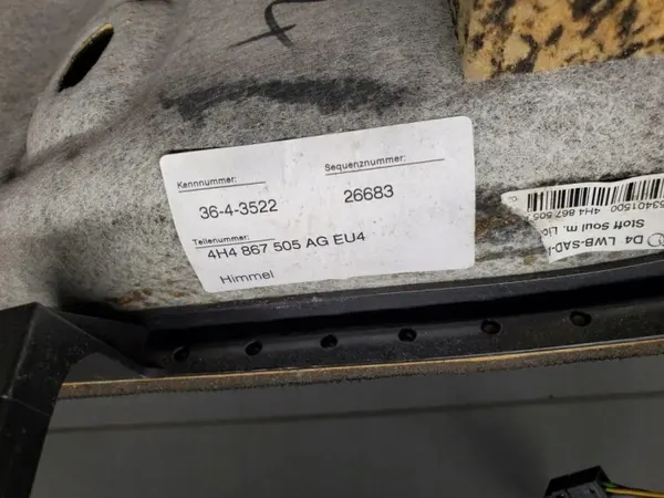 Plafonnier Audi A8 S8 D4 4H 2013 OEM 4H4867505AG image 3