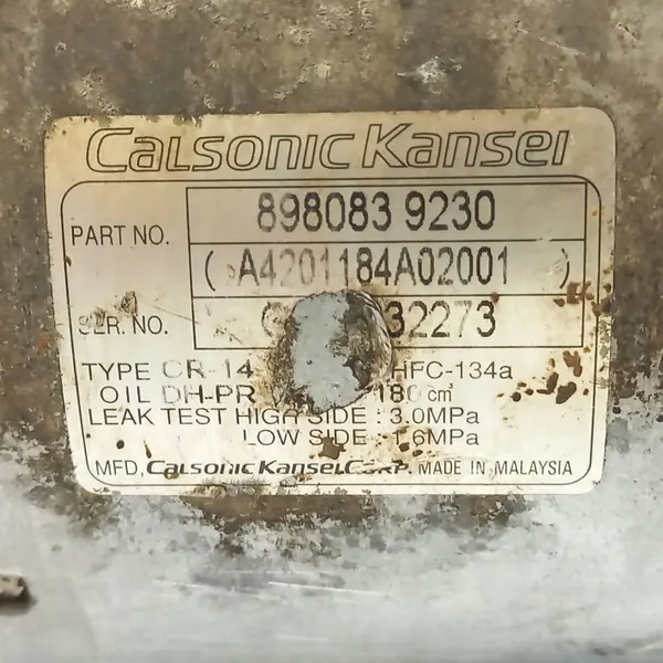 Compressore aria condizionata Isuzu OE 8980839230 image 2