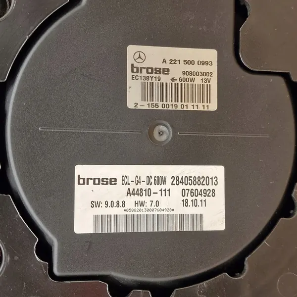 VENTILATOR MERCEDES CL C216 S W221 image 4