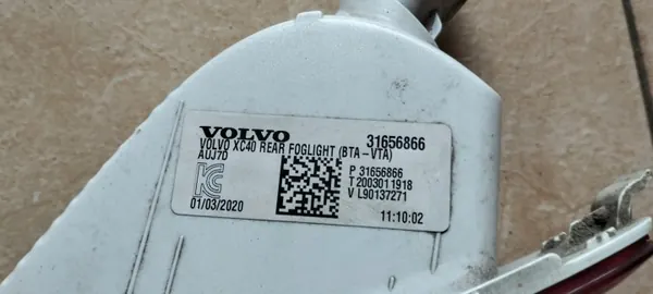 Refletor Volvo XC40 Para-choques Traseiro Direito OEM 31656866 image 4