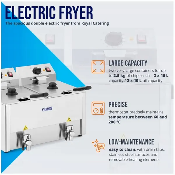 Frytownica 2x16L 230V Royal Catering image 4