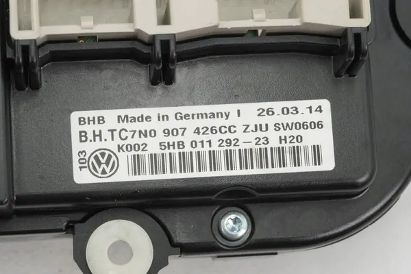 Panneau de Climatisation VW Caddy 7N0907426CC image 5