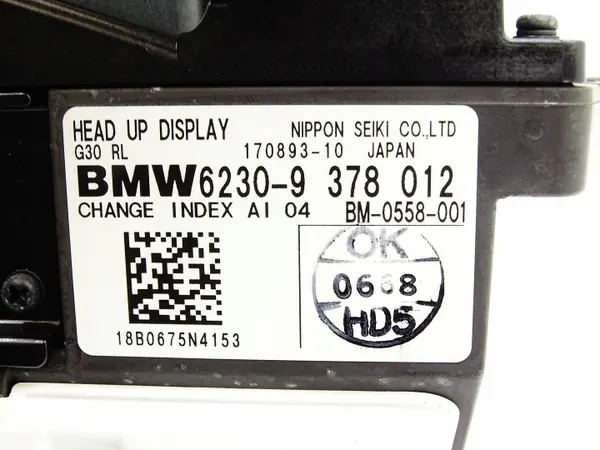 Pantalla Head-Up BMW OEM 9378012 para Serie 5 G30/G31 image 7