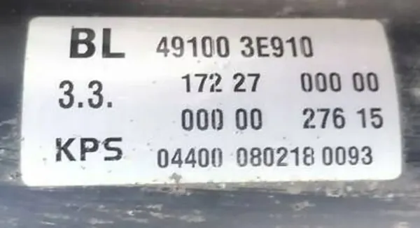 KIA SORENTO 3.3B - Drivaxel 491003E910 image 2