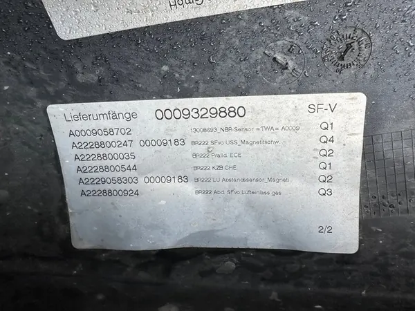 Voorbumper Mercedes S-Class W222 Origineel OEM A2228800247 image 5