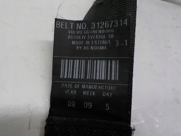 Volvo C30 turvavyön kiristin OEM 31267314 Vasen image 6