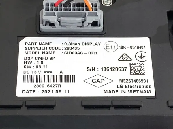 OEM 280916427R Radio-Display für Renault Arkana I image 6