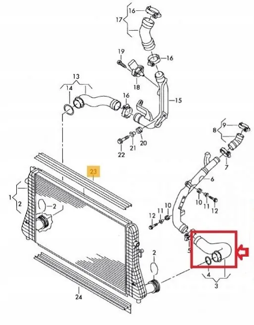 VW AUDI SKODA Tuyau Intercooler 1K0145832R image 7