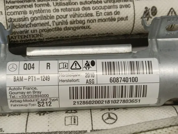 Airbag lateral direito Mercedes-Benz E W212 OEM 2128602002 image 4
