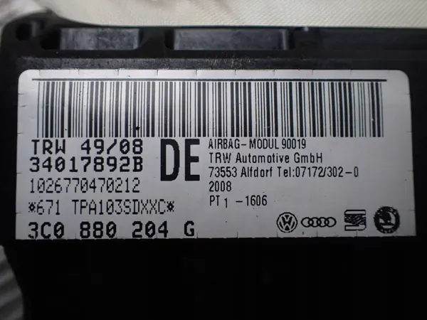 Begagnad passagerarkrock OEM 3C0880204G Volkswagen image 4