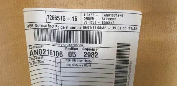 MINI Cooper R56 Beige Dachhimmel OEM 7266515 image 10