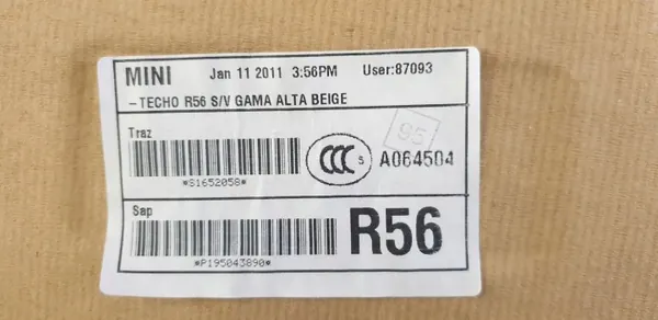 MINI Cooper R56 Beige Dachhimmel OEM 7266515 image 9