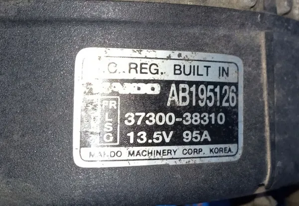 Vaihtovirtageneraattori Hyundai 37300-38310 image 3