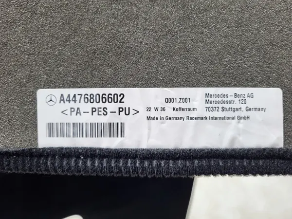 Mercedes V-Class W447 takasamettimatto OEM A4476806602 image 4