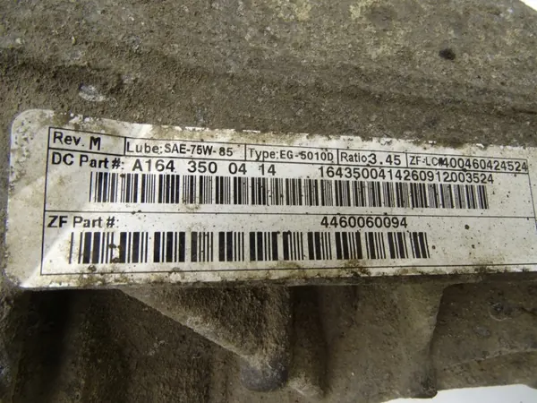 Achterdifferentieel OEM A1643500414 3.45 Mercedes ML image 8