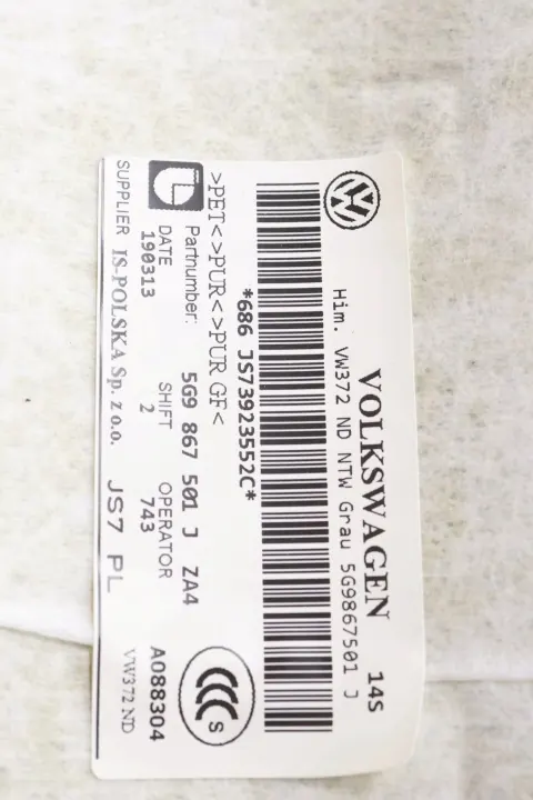 VW Golf VII 12-19r Kombi Katto OEM 5G9867501J image 5