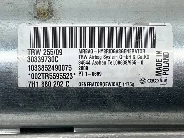 Coussin gonflable passager VW T5 OEM 7H1880202C image 5