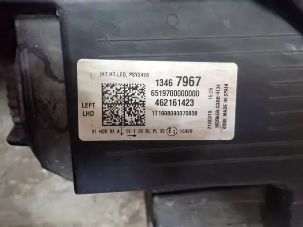 Vasen ajovalot Opel Crossland X P17 2017-2020 OEM 13467967 image 3