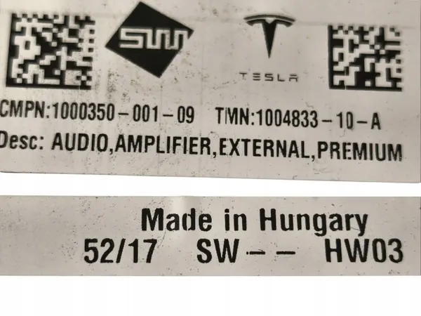 Amplificateur Audio Tesla OEM 1004833-10-A image 7