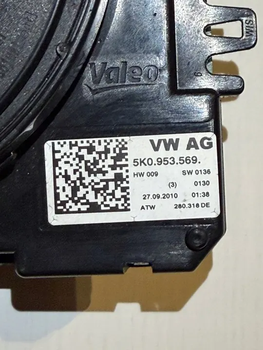 Module de câble spiral d'airbag 5K0953569 image 2