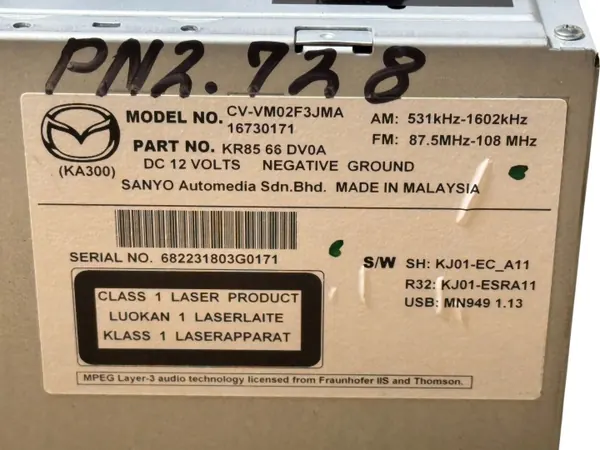 Écran Radio Navi Mazda CX-5 I KE OEM KR85-66DV0A image 4