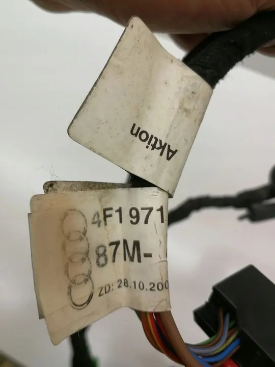 Audi A6 S6 C6 2007 Vasemman takaluukun kaapeli OEM 4F1971687M image 6