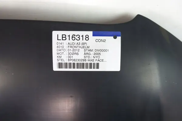 AUDI A3 8P Motorhuv 8P0823029B image 9