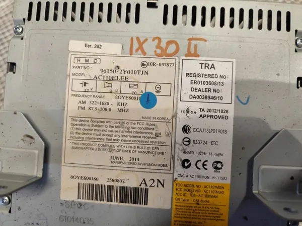 Hyundai IX35 Radio OEM 96150-2Y010TJN Bluetooth image 8