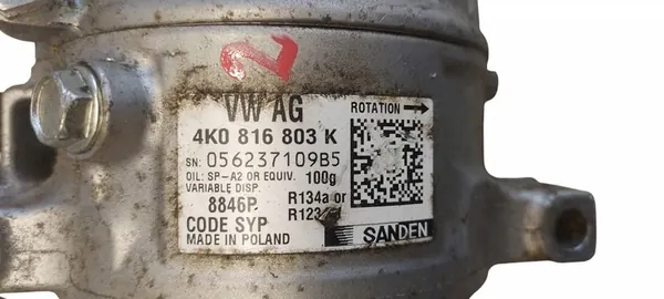 Compressore aria condizionata AUDI A6 C8 4K0816803K image 4