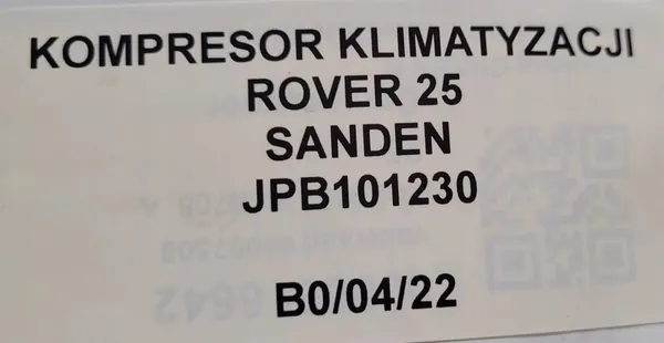 Compresseur de Climatisation Rover 25 JPB101230 image 6