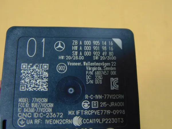 MERCEDES RADARSENSOR A0009051416 image 3