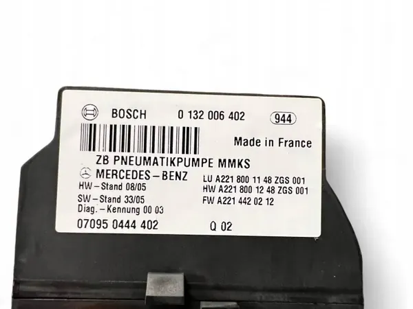 Bloc de valve suspension air arrière Mercedes CL C216 OEM A2214420212 image 3