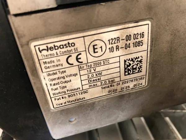 Webasto Air Top 2000 STC Renault Master III 2.3 OEM LORK-327-108253 image 4