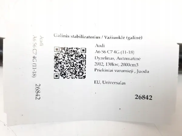 OEM 4G0511305M Taka stabilointitanko Audi A7 S7 image 6